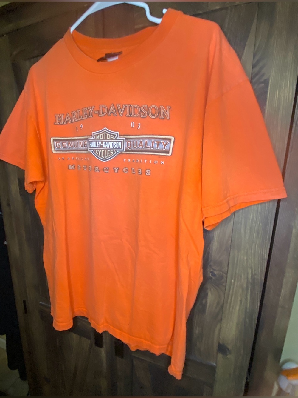 Harley-Davidson Orange Logo Short Sleeve Tee